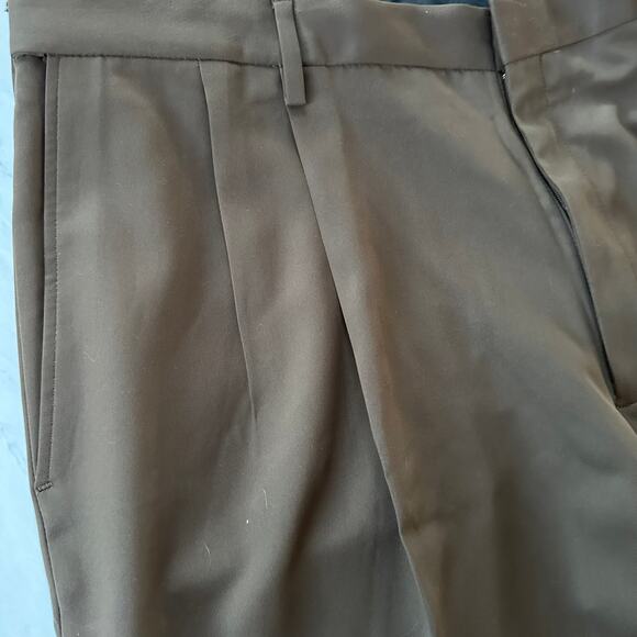 NWT Haggar casual men’s pants 40 x 31 Mynx Gabardine expandable waist brown - Picture 2 of 6